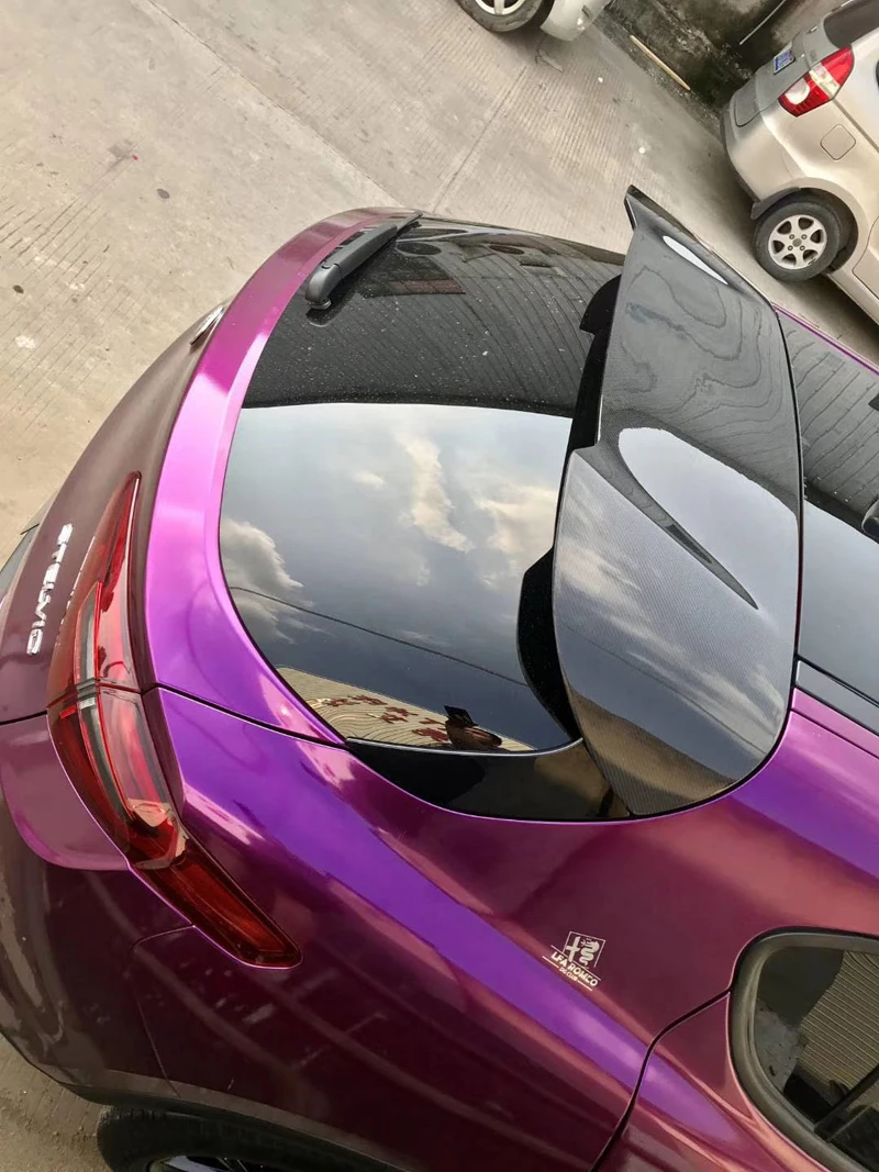 Для Alfa Romeo Stelvio спойлер из углеродного волокна задний спойлер багажника черный отделка Quadrifoglio Verde SD Стиль