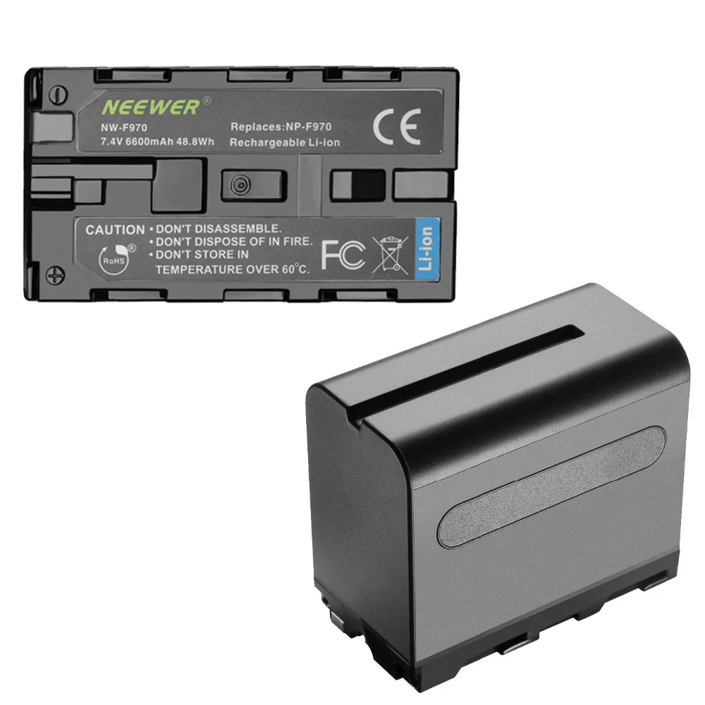 Сменный литий ионный аккумулятор Neewer 2 упаковки 6600 мА/ч с USB зарядным устройством