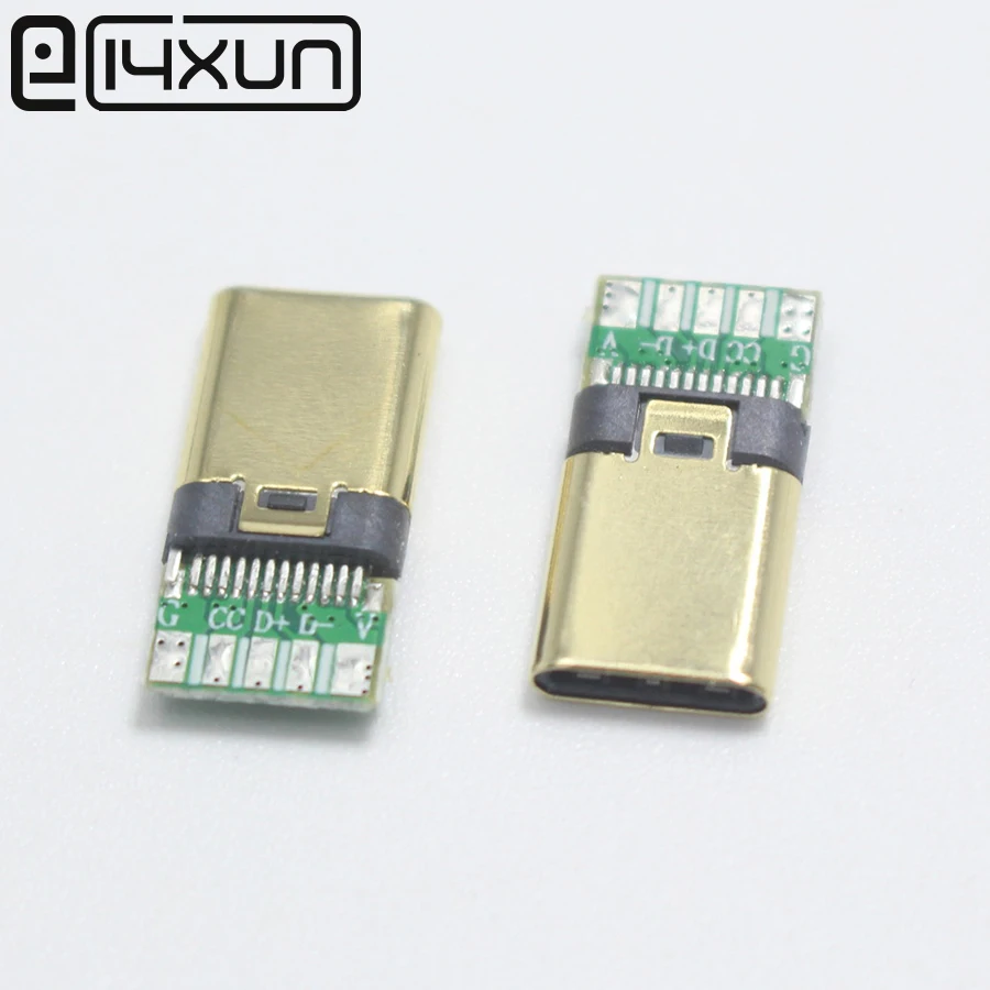 10 шт. DIY OTG USB 3.1 5Pin сварочный штекер 3 1 Type C разъем с печатной платой вилки Медные