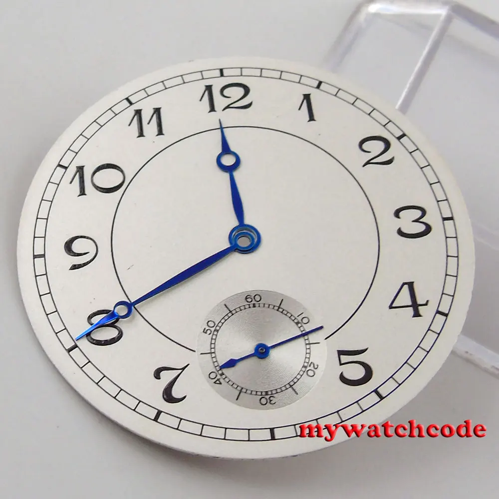 Мужские часы с белым циферблатом 38 9 мм синие и стрелками ETA 6498 D62|watch blue dial|watch dialwatch