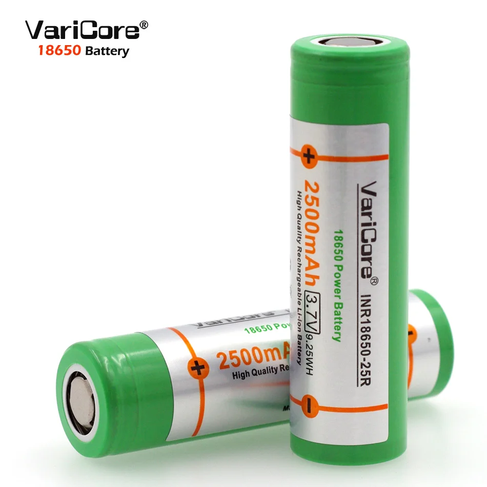 3 шт. Оригинальный литиевый аккумулятор varicore INR18650 25R 18650 2500 мАч перезаряжаемые