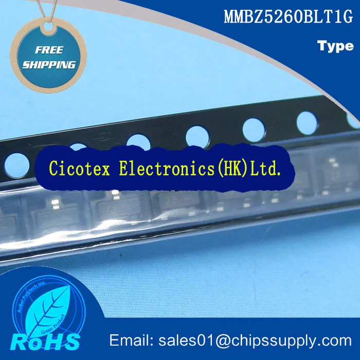 50 шт./лот MMBZ5260BLT1G 5260 SOT-23 DIODE ZENER 43 в 225 МВт SOT23-3