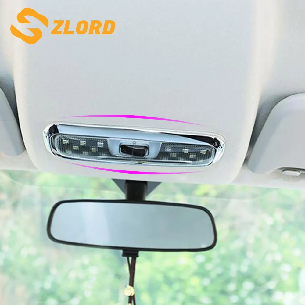 Zlord ABS хромированная лампа для чтения, рамка, накладка, Наклейка для Ford New Fiesta MK7 2009-2012 2013 аксессуары