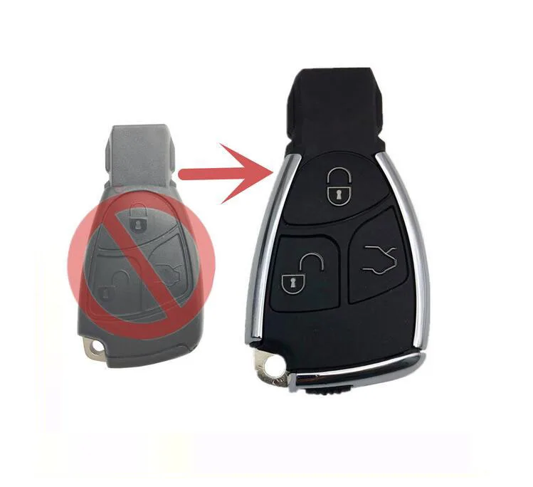 Модифицированный чехол для смарт ключа с 3 кнопками Benz W220 ML350 S320 S350 S600 E240 E260 E280 CLK CLS