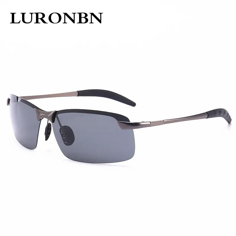 Мужские солнцезащитные очки для вождения прямоугольной формы с поляризацией