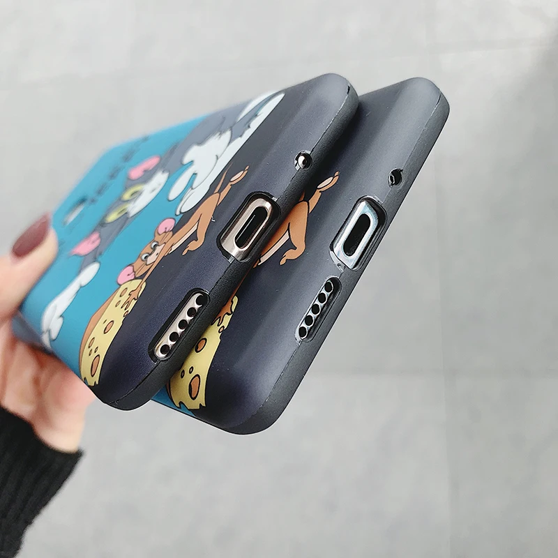 Чехлы для huawei P20 P30 Mate10 20 Pro Lite мультяшная мышь и кошка матовый мягкий чехол для Honor 9 10 20 20Pro 20i Nova 3 3i 4