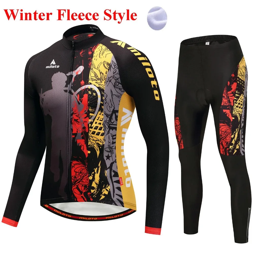 Arty bikers зимний комплект из Джерси с длинным рукавом комбинезон ropa ciclismo