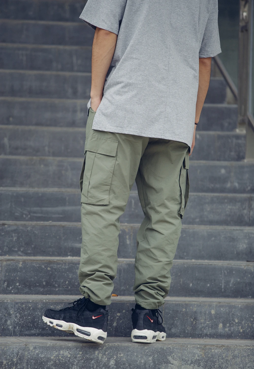 High quality 2018 Vintage new hiphop Fashion Trousers clothing bottoms jogger Cargo pants Camo Army Green Sportswear |
