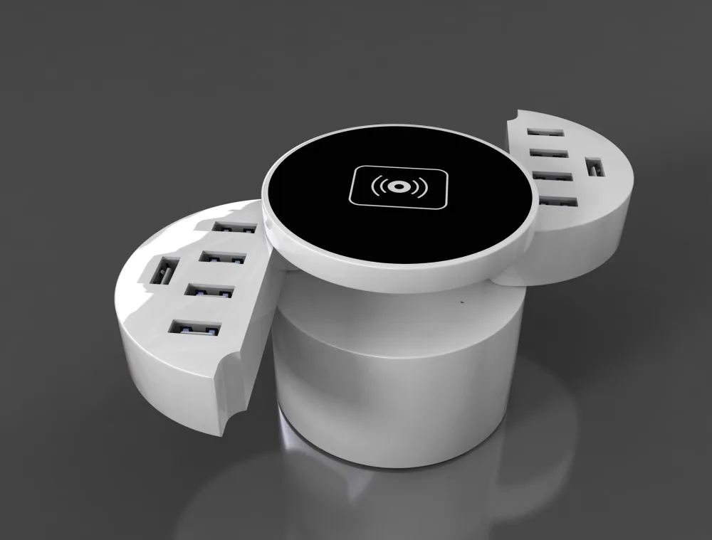 Складное Беспроводное зарядное устройство QI умное с 8 портами USB Type C зарядная