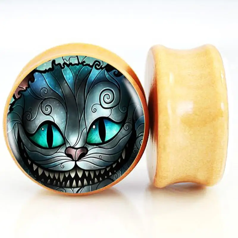 2 шт./лот классический жуткий чеширский логотип природа древесины ухо датчики