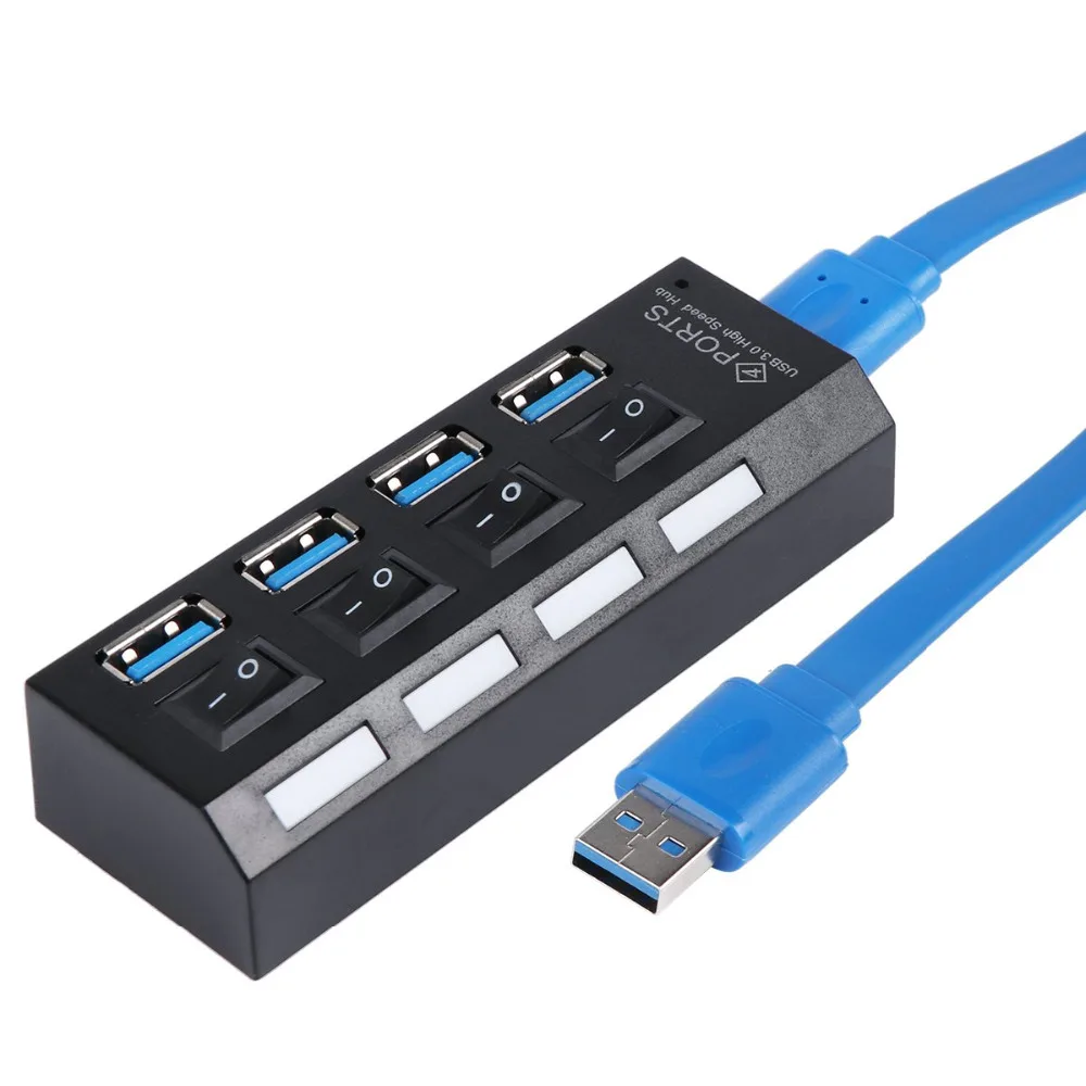 4 Порты и разъёмы USB 3.0 H UB on/off Настенные переключатели+ AC Адаптеры питания кабель для портативных ПК