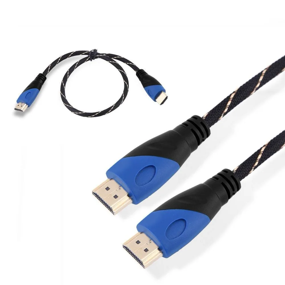 Новый Плетеный HDMI кабель V1.4 AV HD 3D для PS3 Xbox HDTV 1 м 15 метров 1080 P|Комплекты умного