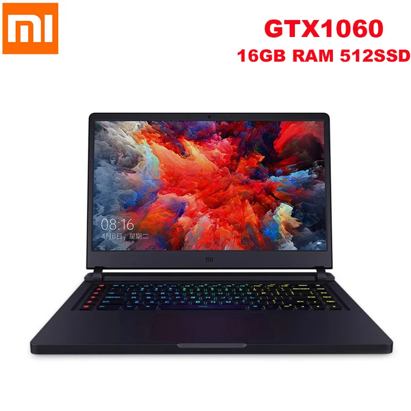 2019 Xiaomi mi ноутбук Ga ng 15 6 ''Windows 10 Intel Core I7 8750H Hexa GTX 1060 16 ГБ + 512 с подсветкой