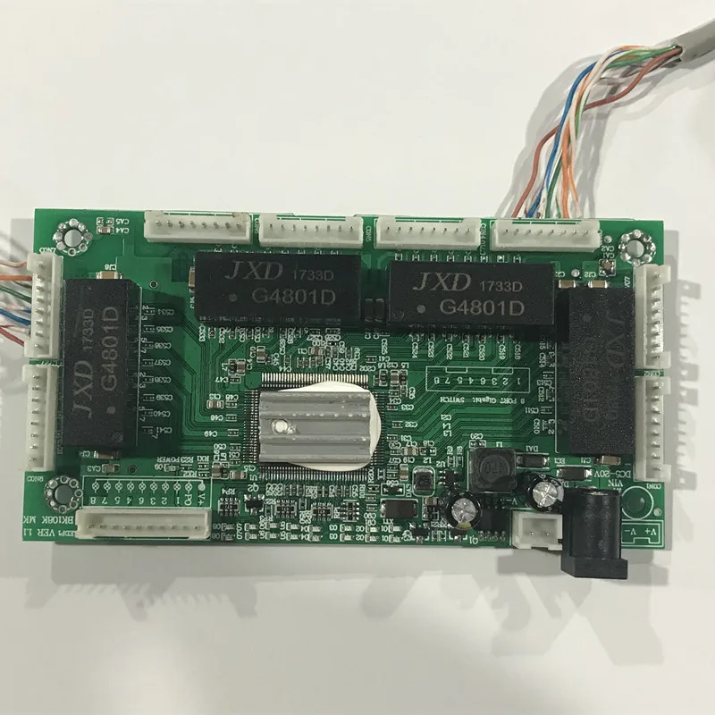 OEM PBC 8 портовый гигабитный Ethernet коммутатор с контактным разъемом 10/100/1000 м