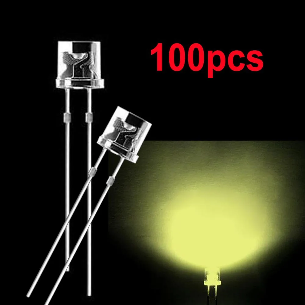 100 шт./лот 5 мм теплый белый 2 контактный DIP СВЕТОДИОДНЫЙ светильник|led lights china