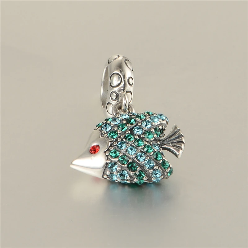 925 Sterling Silver Charms Animals Rhinestone Fish Charm Pingente Peixe For DIY Jewelry Making Brand Gw Jewellery S326-30 | Украшения и