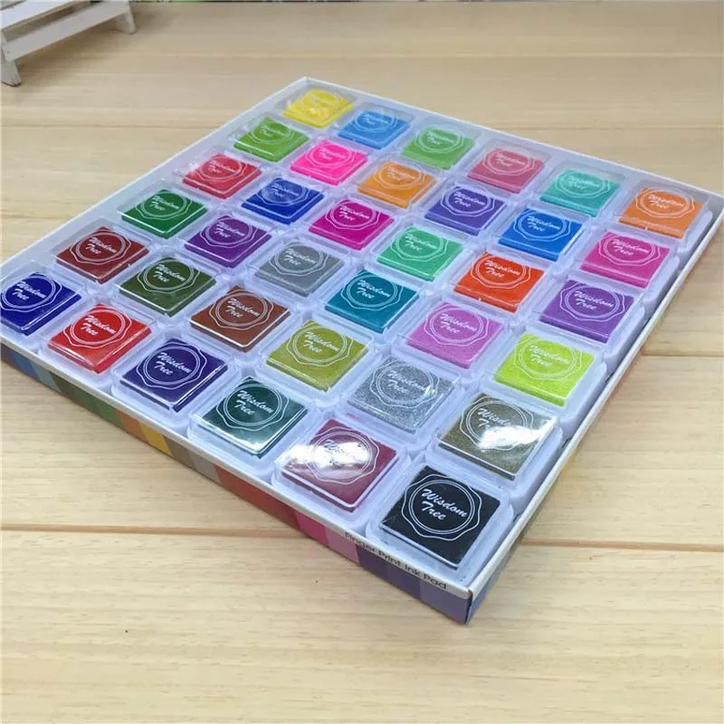 36 цветов чернил прокладка для печати детей DIY Красочные ремесло Pad мультфильм