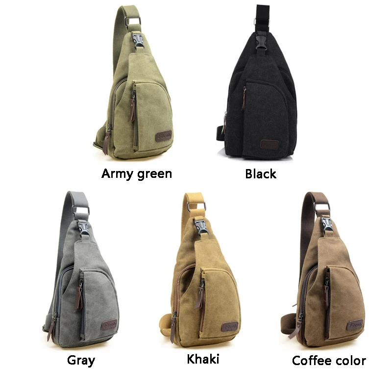 

Casual Messenger Bags Shoulder Sling Chest Canvas Unbalance Hiking Bicycle Bag