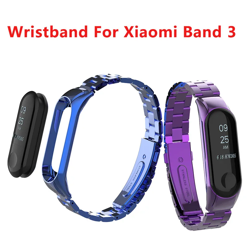 Браслет Для Xiaomi Band 3 сменный ремешок из нержавеющей стали для Xiomi Xaiomi Xiami xaomi Mi