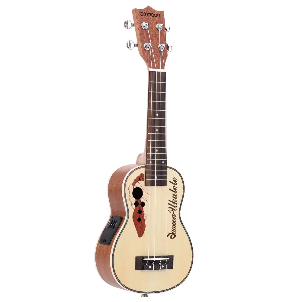 Spruce Uku Ammoon укулеле 2" Акустическая укулеле 15 Лада 4 струны гитара музыкальный струнный инструмент различные типы гитары ra для опции - Цвет: Spruce Uku