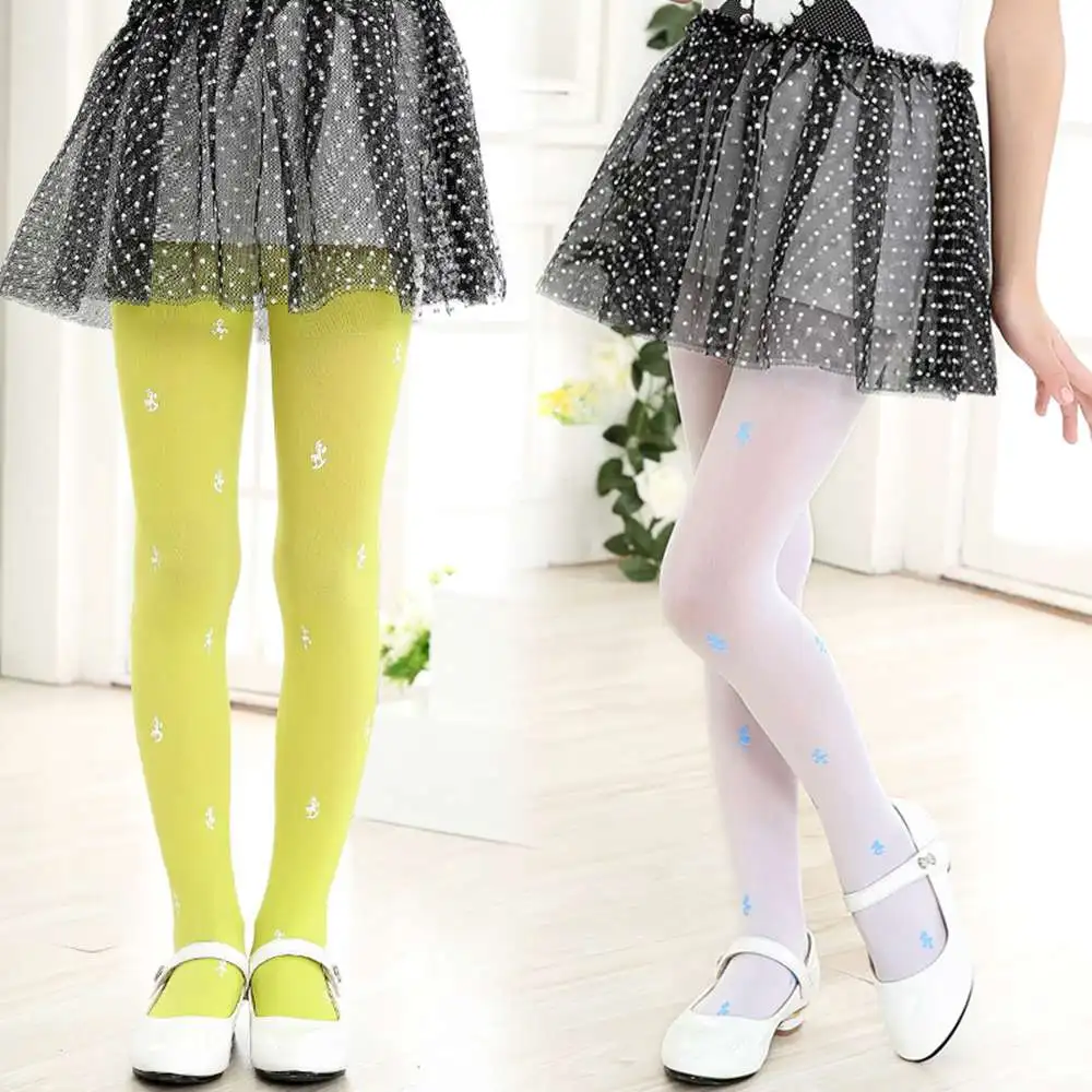 1-11Y Night Shinny Leggings For Girl Kids' Spring Summer Autumn Stockings High Elasticity Pinky Colors Girls' Long | Детская