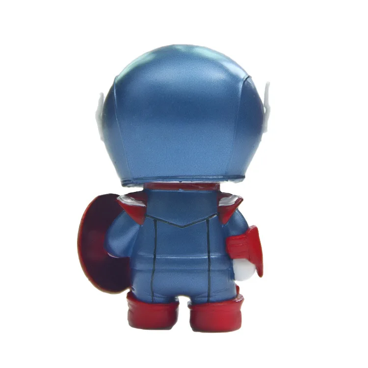 Фигурка Marvel Captain America cos Doraemon 6 5 см ПВХ анимация подарки мультяшная коллекция