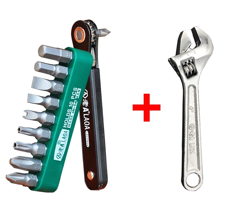 Ratchet add wrench LAOA мини трещотка отвертка набор S2 отвертки вперед и назад многофункциональный инструмент с Phillip шлицевые Torx Биты - Цвет: Ratchet add wrench