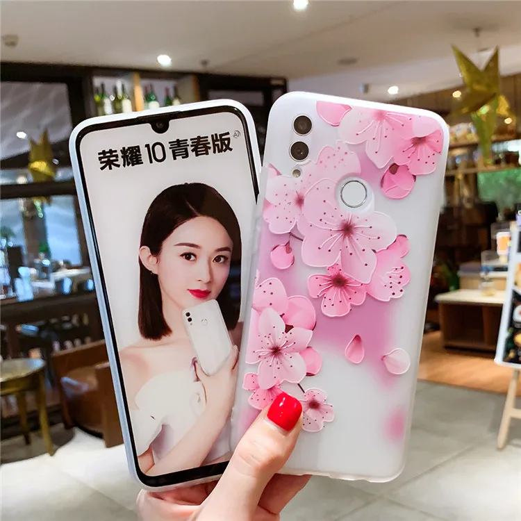 Милый чехол для Huawei P smart 2019 мягкий силиконовый из ТПУ Honor 8C 8S 8X 8 9 10 20 lite Nova 3 3i 5T