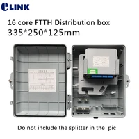 16 core ftth distribution box wall for plc splitter mounted outdoor indoor fiber optical terminal box gray abs 335250135cm