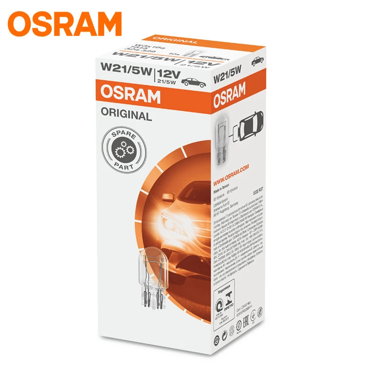 10 шт. OSRAM Автомобильный задний фонарь автомобильный стоп-сигнал/задний 7515 W21/5 W 12V