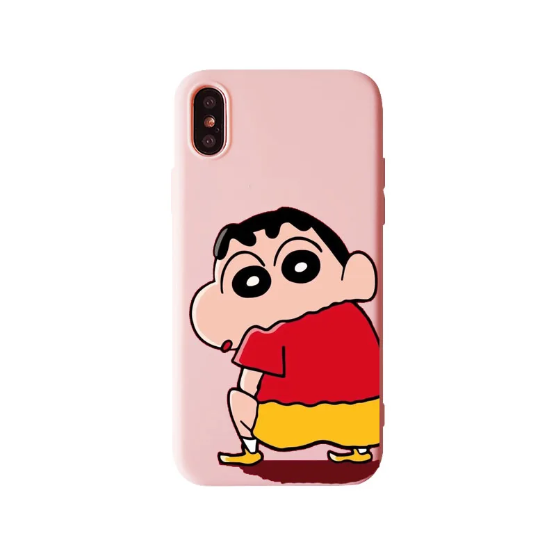 TPU Японский комикс Crayon Shin-chan чехол для телефона мягкий ТПУ Забавный чехол для iPhone 11Pro XS MAX 8plus 6s 7plus Защита оболочки - Цвет: TPU