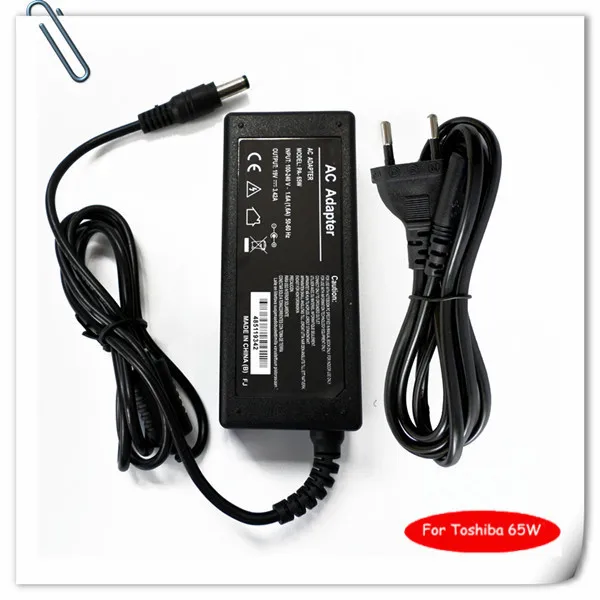 

65W Notebook AC Adapter Charger for Toshiba Satellite A110 C655 L505 L305 L355-S7831 A665-s6050 laptop charger plug cargador