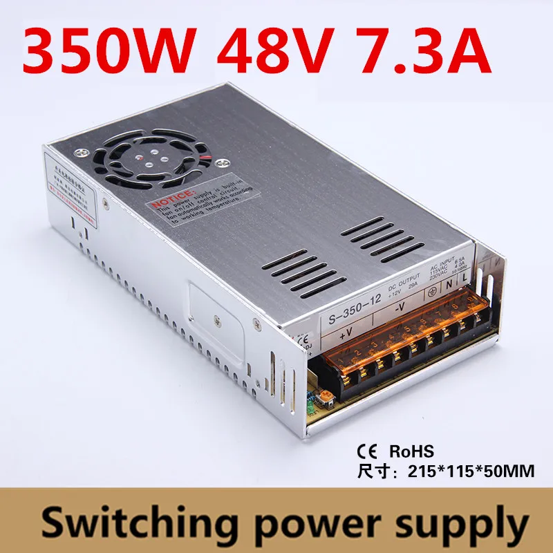 

(s-350-48) Two Years warranty Single Output Switching Power Supply 350w 48V 7.3A for CNC Machine DIY, LED, CCTV Input 220v/110v