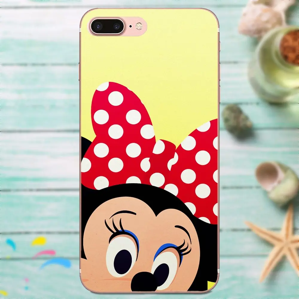 Мягкий чехол в клетку из витражного стекла Mickei и Minni для Xiaomi Mi3 Mi4 Mi4C Mi4i Mi5 Mi 5S 5X 6 6X 8 SE