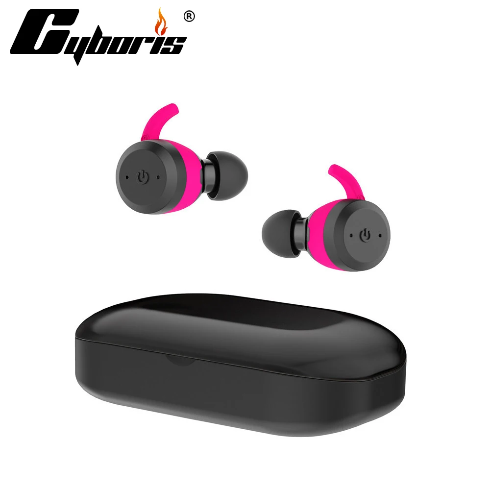 CYBORIS Bluetooth мини наушники с ушным крючком V5.0 настоящие беспроводные