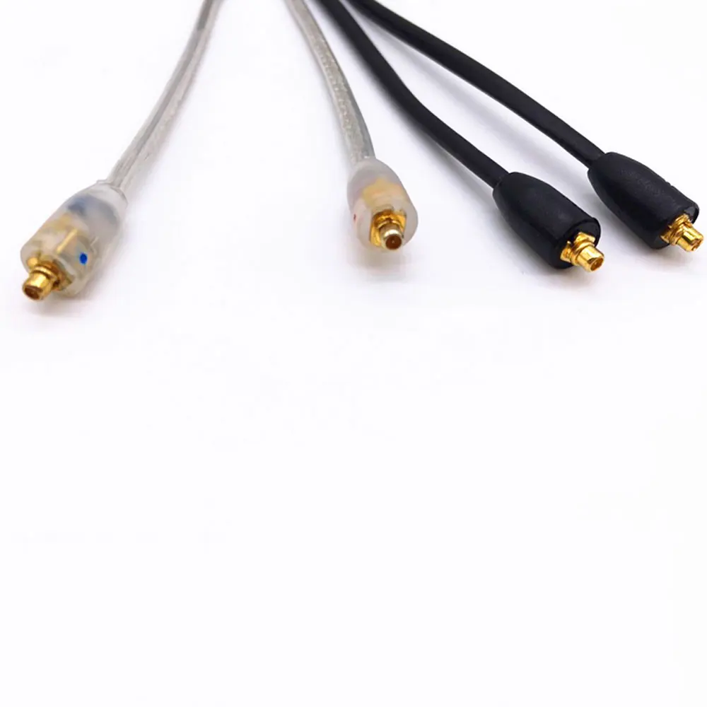 MMCX Plug Upgrade SE215 оригинальные Позолоченные наушники гарнитура черный серебристый
