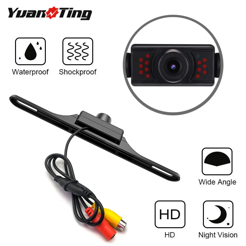 YuanTing Car Rear View Reversing Camera with Angle 14 LED Lights Night Vision IP68 Waterproof Universal Backing Guide Lines | Автомобили и