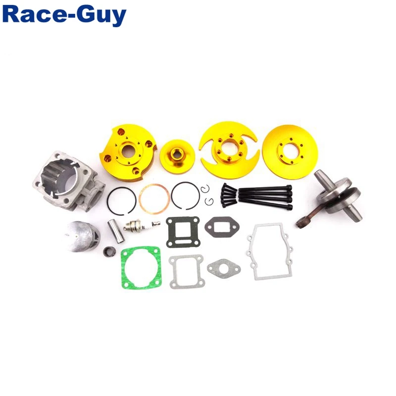 Золотой 44 мм большой диаметр комплект цилиндр в сборе вал Поршень для 47cc 49cc 2