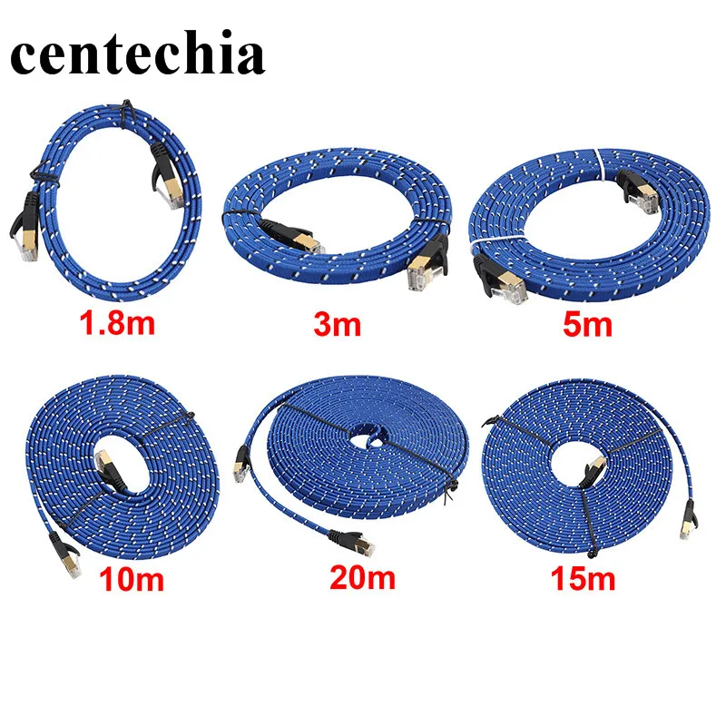 Centechia Новое поступление прочный 1 8 м CAT7 Ethernet Интернет сеть Патч LAN плоский кабель