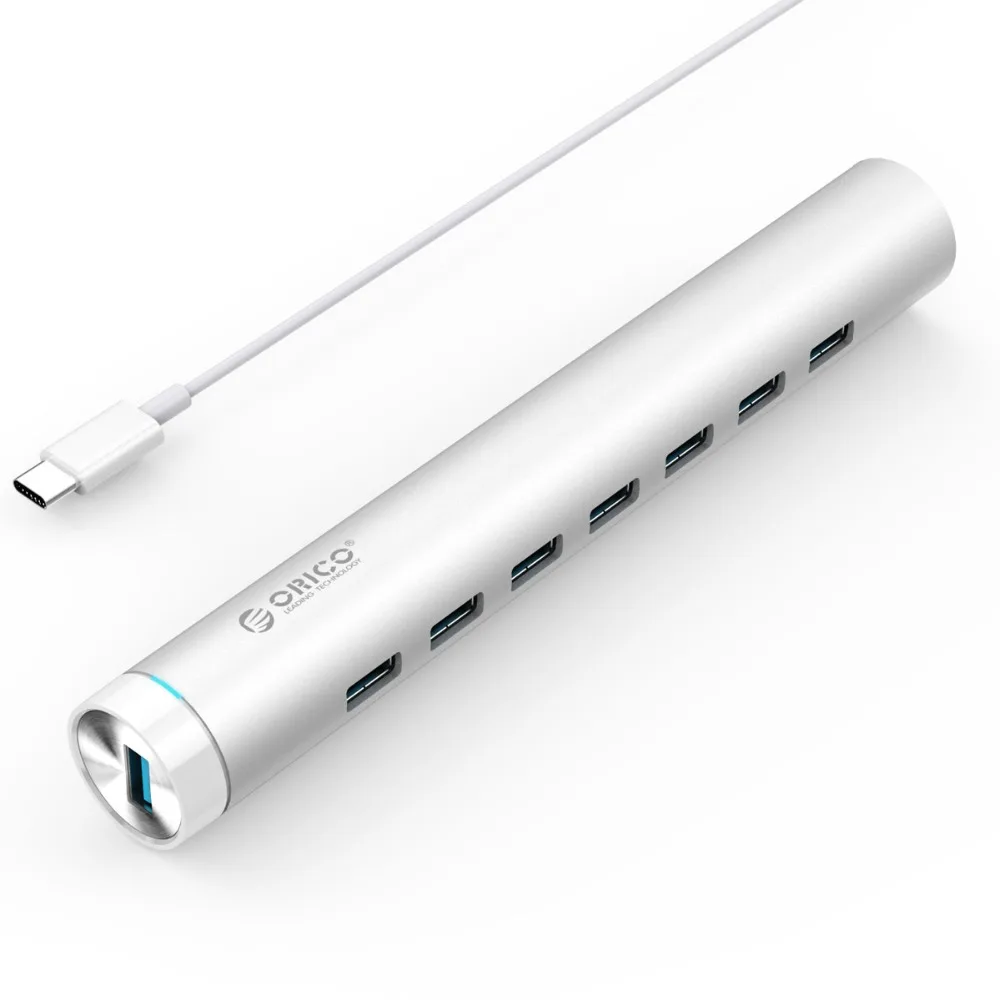 ORICO ARH7 U3 SV алюминиевый Mac 7 портов USB3.0 концентратор для ноутбука Apple MAC идеально