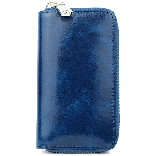 COMFORSKIN Премиум Натуральная масло воск кожа ретро ключ кошелек Новые поступления брелок из воловьей кожи домработницы заводская цена на распродаже - Цвет: Royal Blue