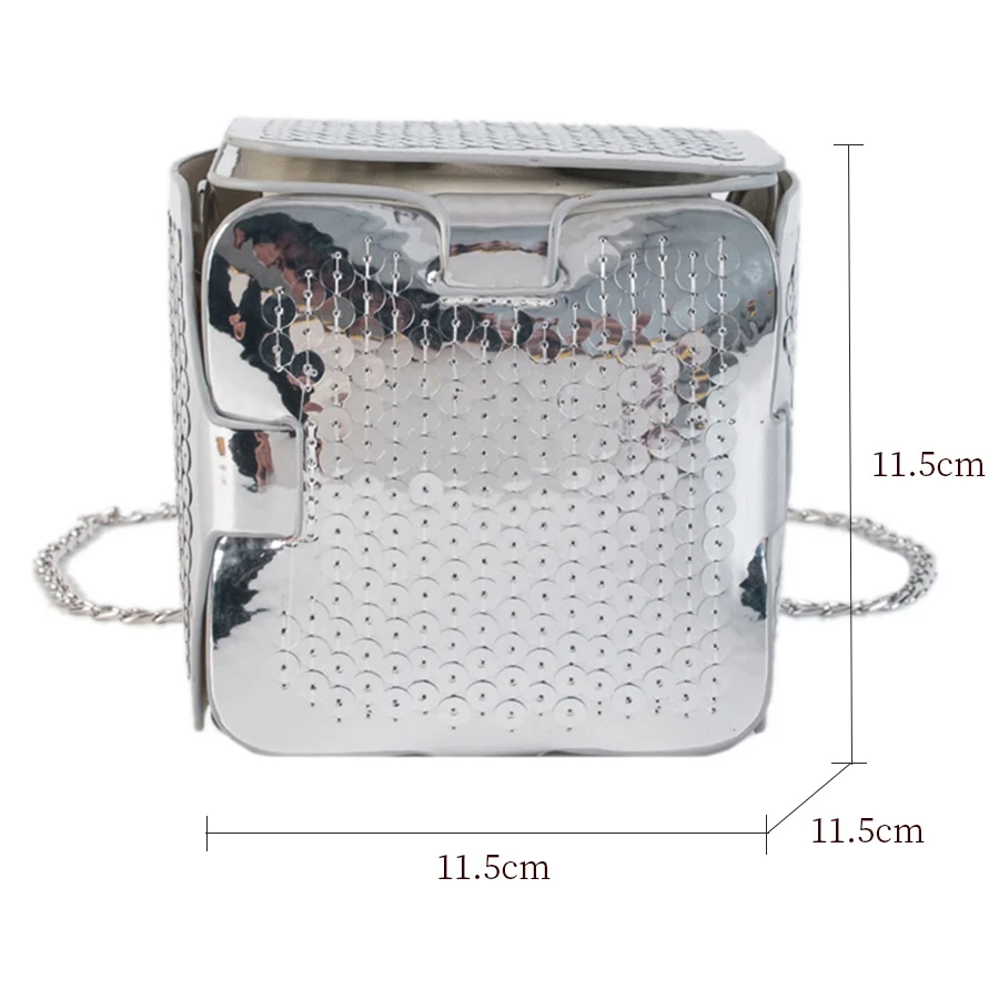 Модные Sequines Box стильные женские сумки на плечо роскошные Сумки из искусственной