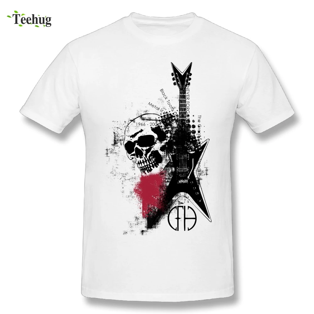 Novelty Men's Crazy Guitar Dimebag Darrell T Shirt 100% Cotton Homme Tees Brand T-Shirt | Мужская одежда