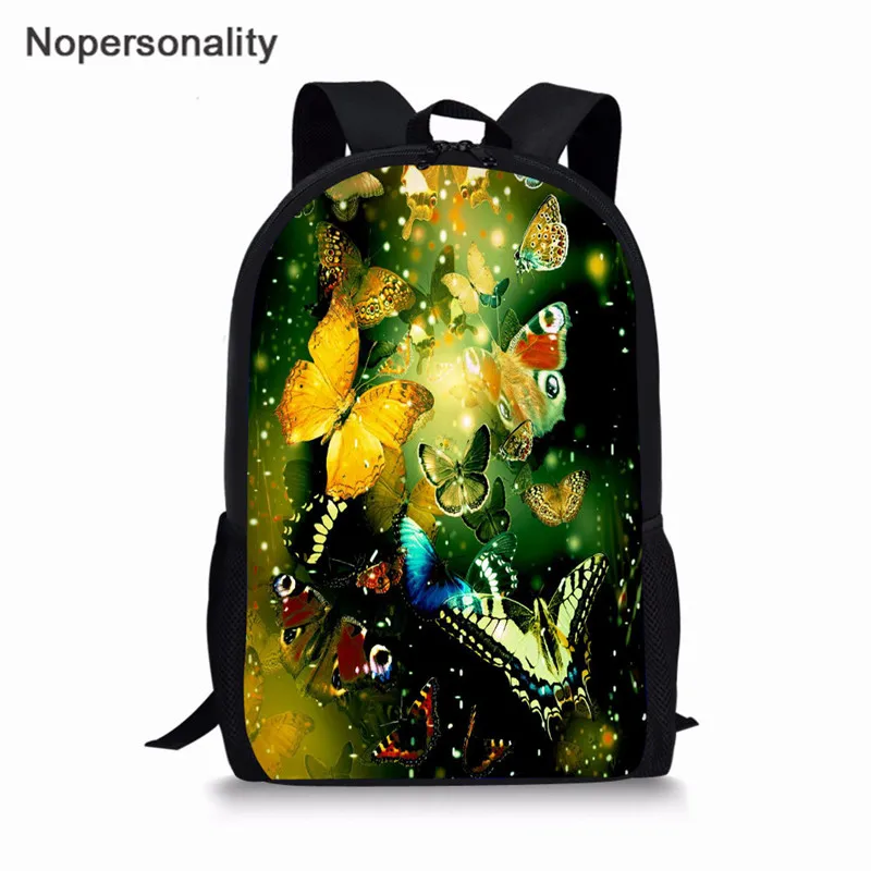Nopersonality 3 шт./компл. модные 3D рюкзаки с принтом бабочки для женщин сумки на плечо детские рюкзаки школьные сумки для девочек - Цвет: Z1691C