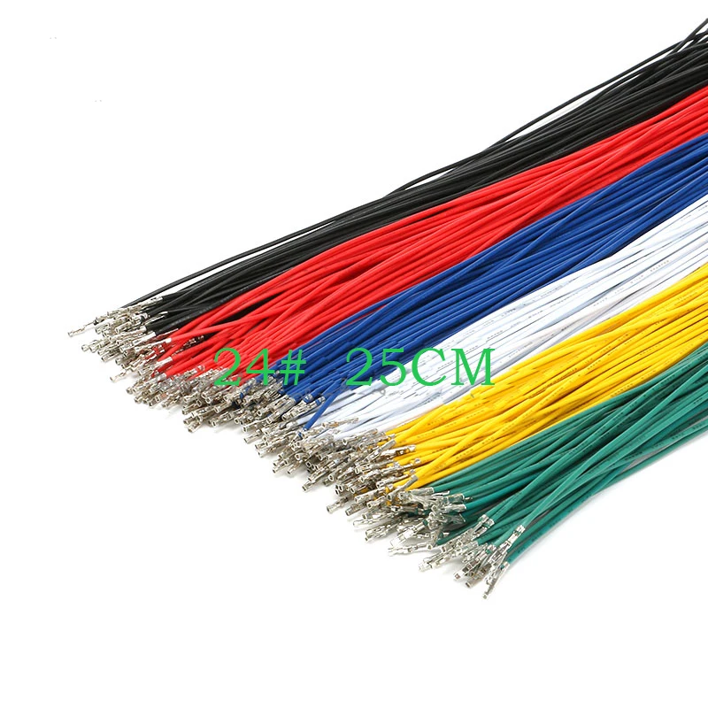 Бесплатная доставка 20 шт. 24AWG двухсторонний клеммный кабель DuPont 25 см 24 # с обжимной