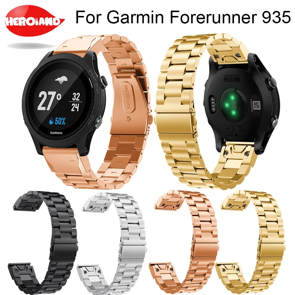 22 мм классический металлический ремешок из нержавеющей стали для Garmin Fenix 5 plus