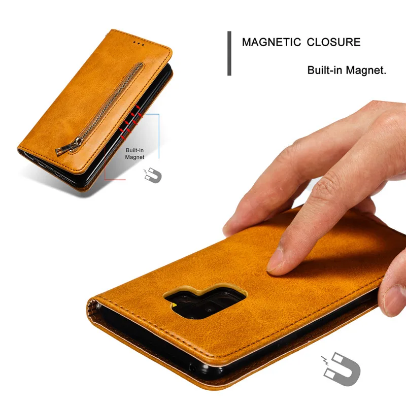 Чехол Etui S7 Edge A50 A70 A40 S10 E для Samsung Galaxy S8 S9 Plus M10 M20 роскошный кожаный чехол с откидной