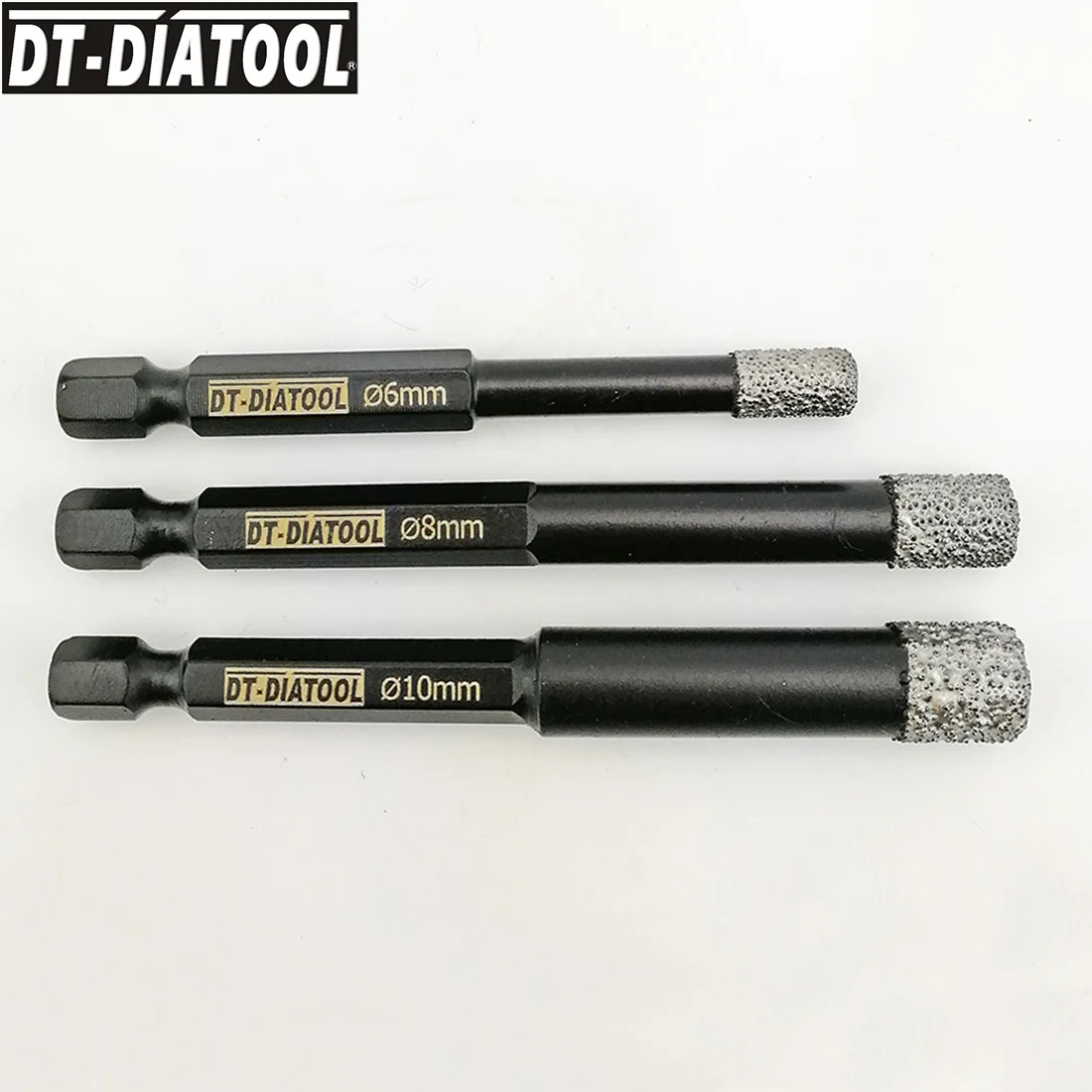 DT DIATOOL 3 шт. диаметр 6/8/10/12 мм быстрое прилегание с шестигранным хвостовиком Сухие