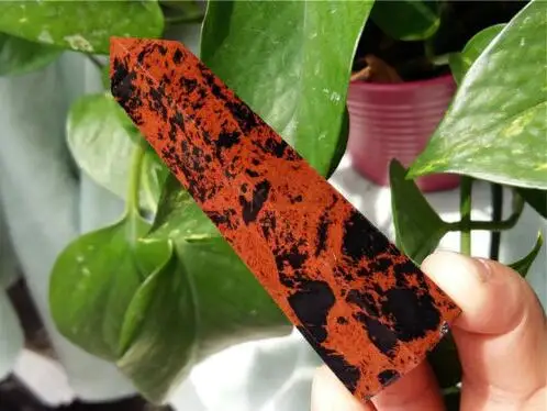 Горячая Распродажа натуральный красный обсидиановый кварцевый кристалл