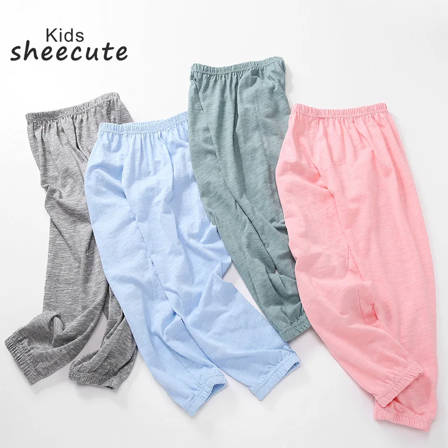 Новинка детские брюки из хлопка с защитой от комаров для мальчиков и девочек